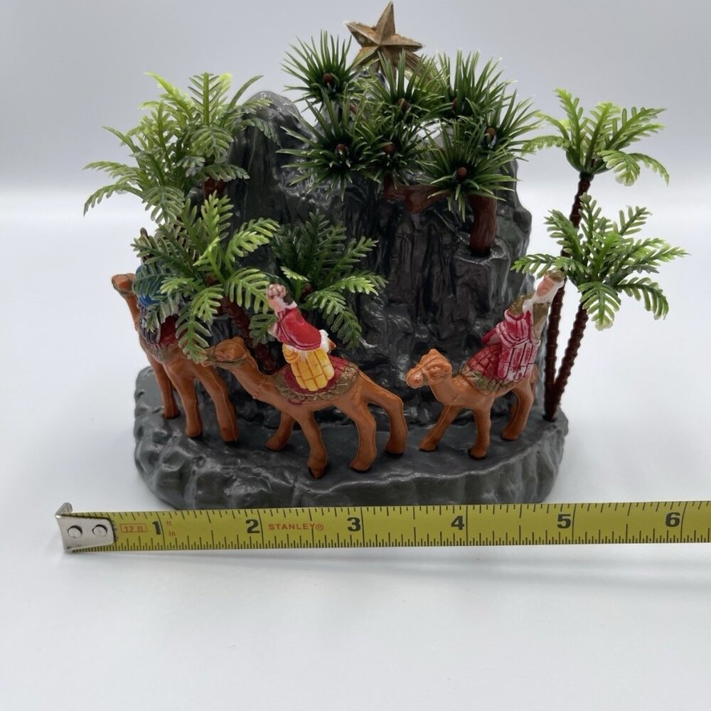 Vintage 70s MCM Blow Mold Plastic Three Wisemen Set Made in Hong Kong Christmas - Picture 12 of 13